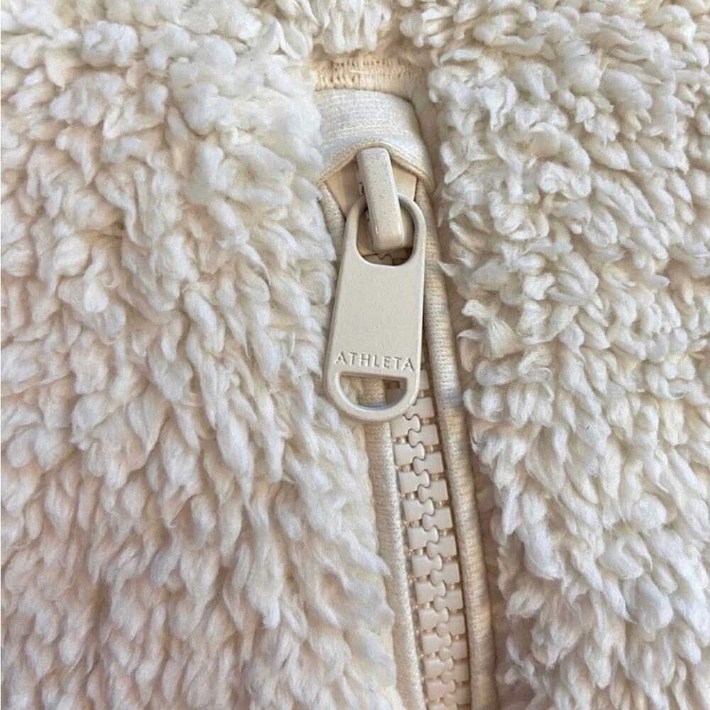 Athleta Cream Tugga Sherpa Jacket Sz 1X - Picture 10 of 10